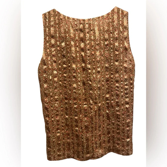 Talbots sleeveless pure silk vneck blouse - Picture 2 of 5